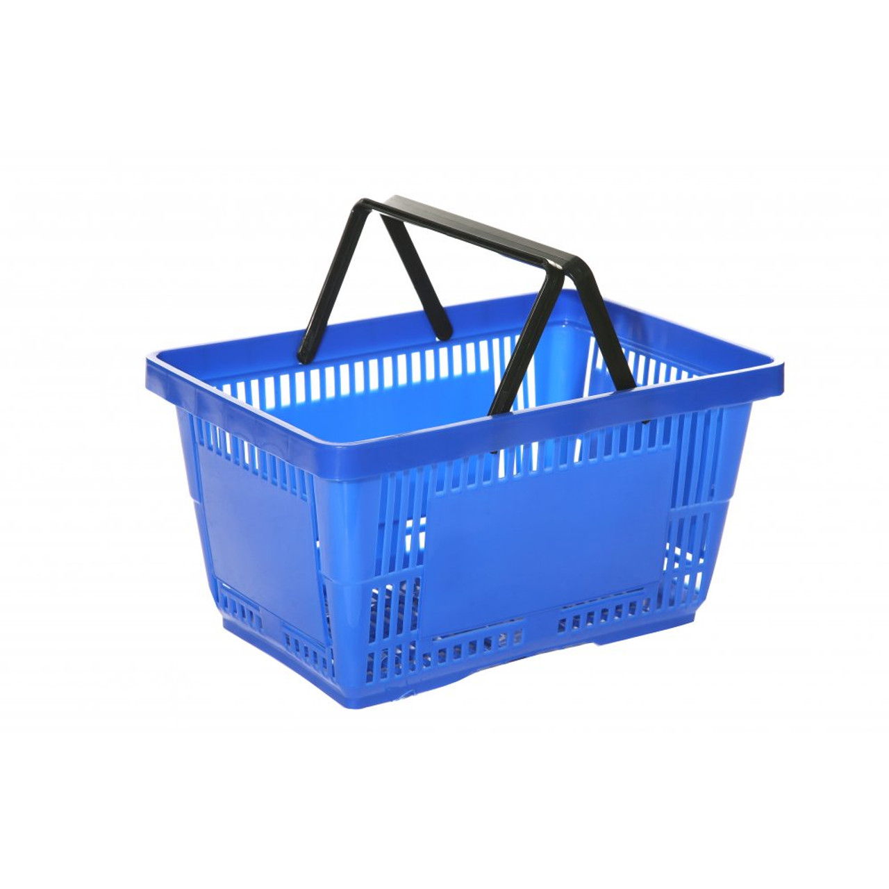 Blue Plastic Shopping Basket - 27L