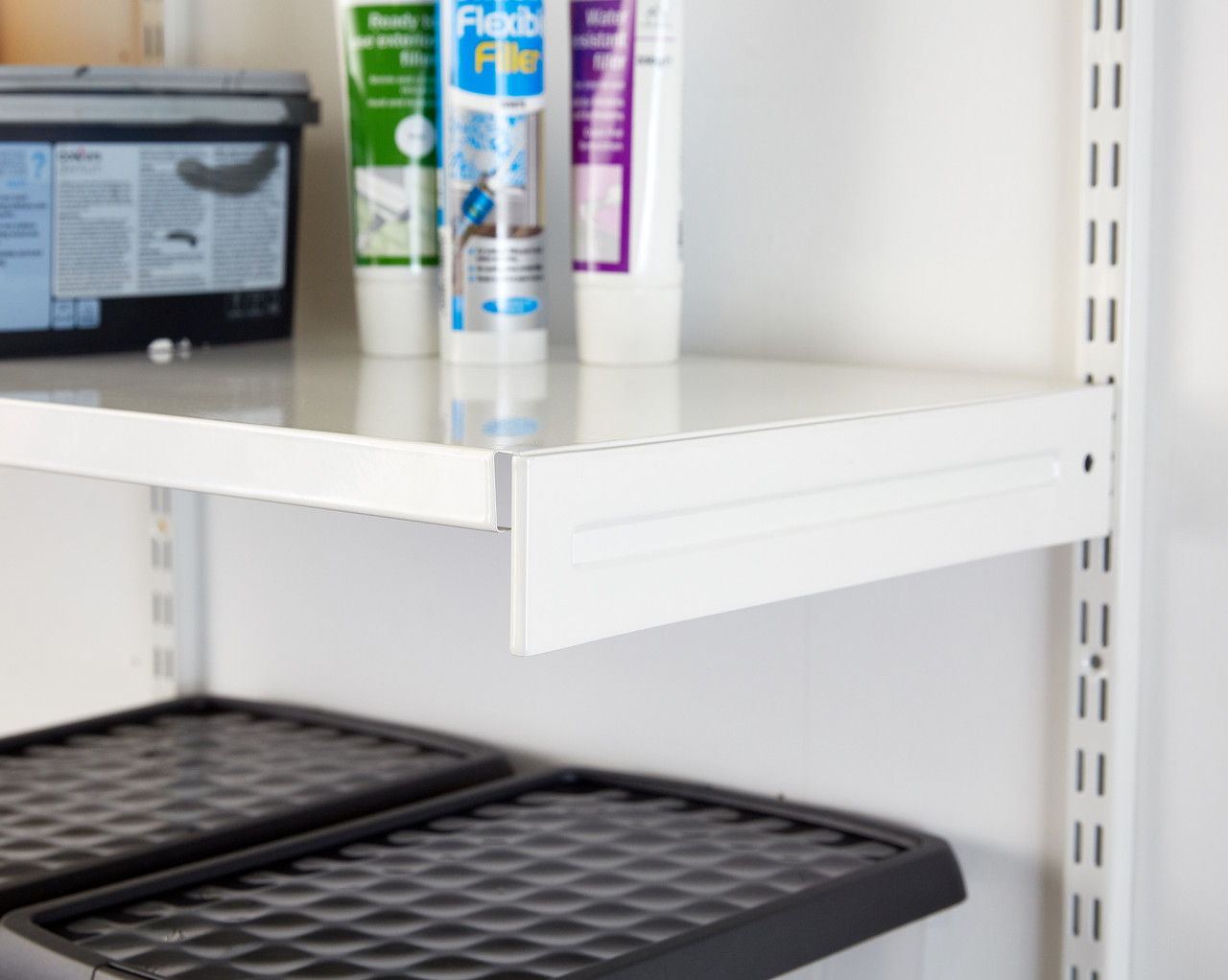 White Twin Slot Shelving Kit H1980mm 8 Shelves