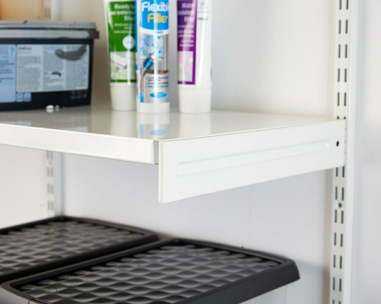 White Twin Slot Shelving Kit H1980mm 12 Shelves