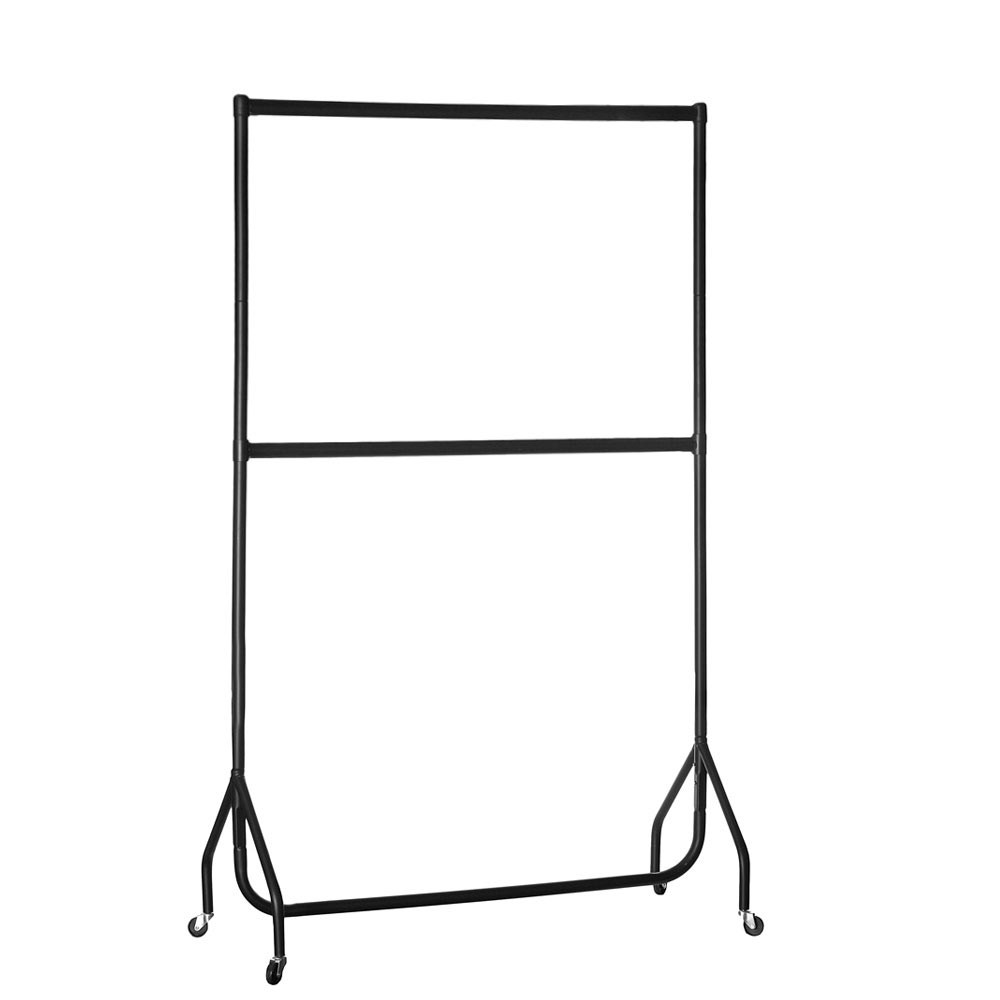 2Tier Black HeavyDuty Clothes Rail Choice of 3 ft to 6 ft widths