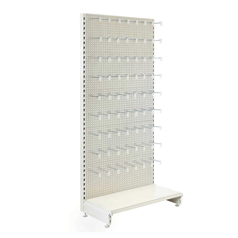 Jura White Retail Shelving Modular Wall Unit Perforated Back Panels