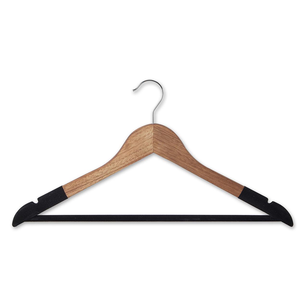 Vintage Style Wooden Suit Hangers with Black Velvet Flocking - Trouser ...