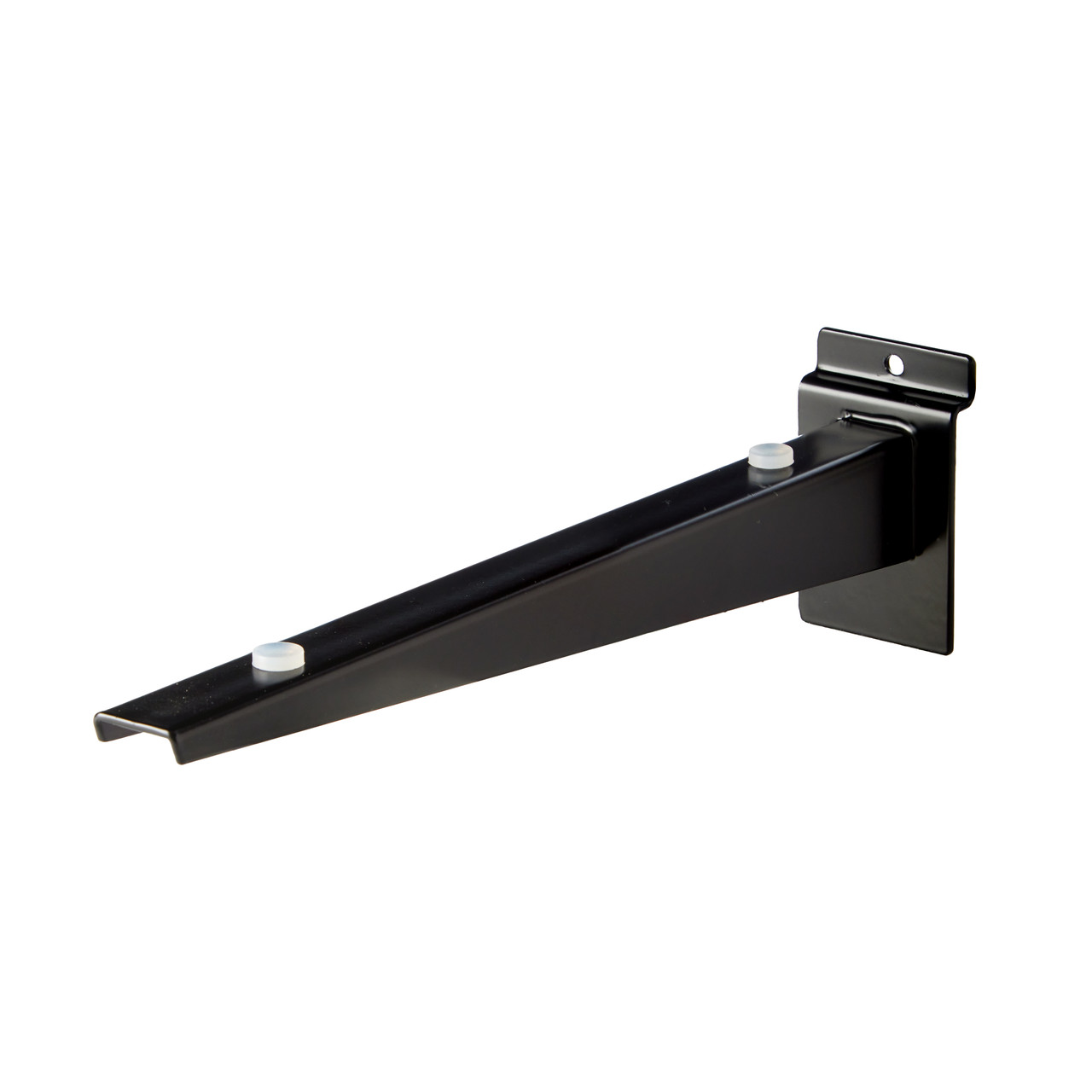 Pair of Black Heavy Duty Slatwall Shelf Brackets 300mm