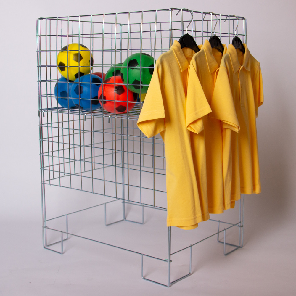 Zinc Square Dump Bin With Adjustable Base 19 x19 inch