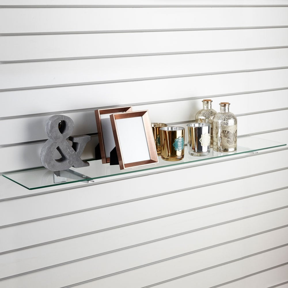 Toughened Glass Shelf 6mm Thickness W1200mm Choice of various depths