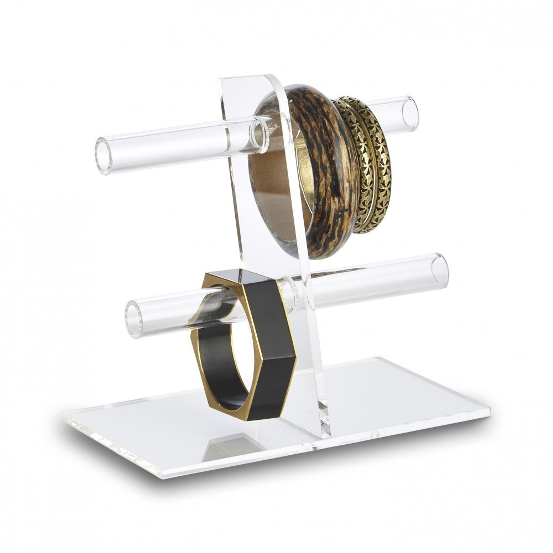 Clear Acrylic Bangle Display Stand 2 Tier H200 x W200 x D100mm