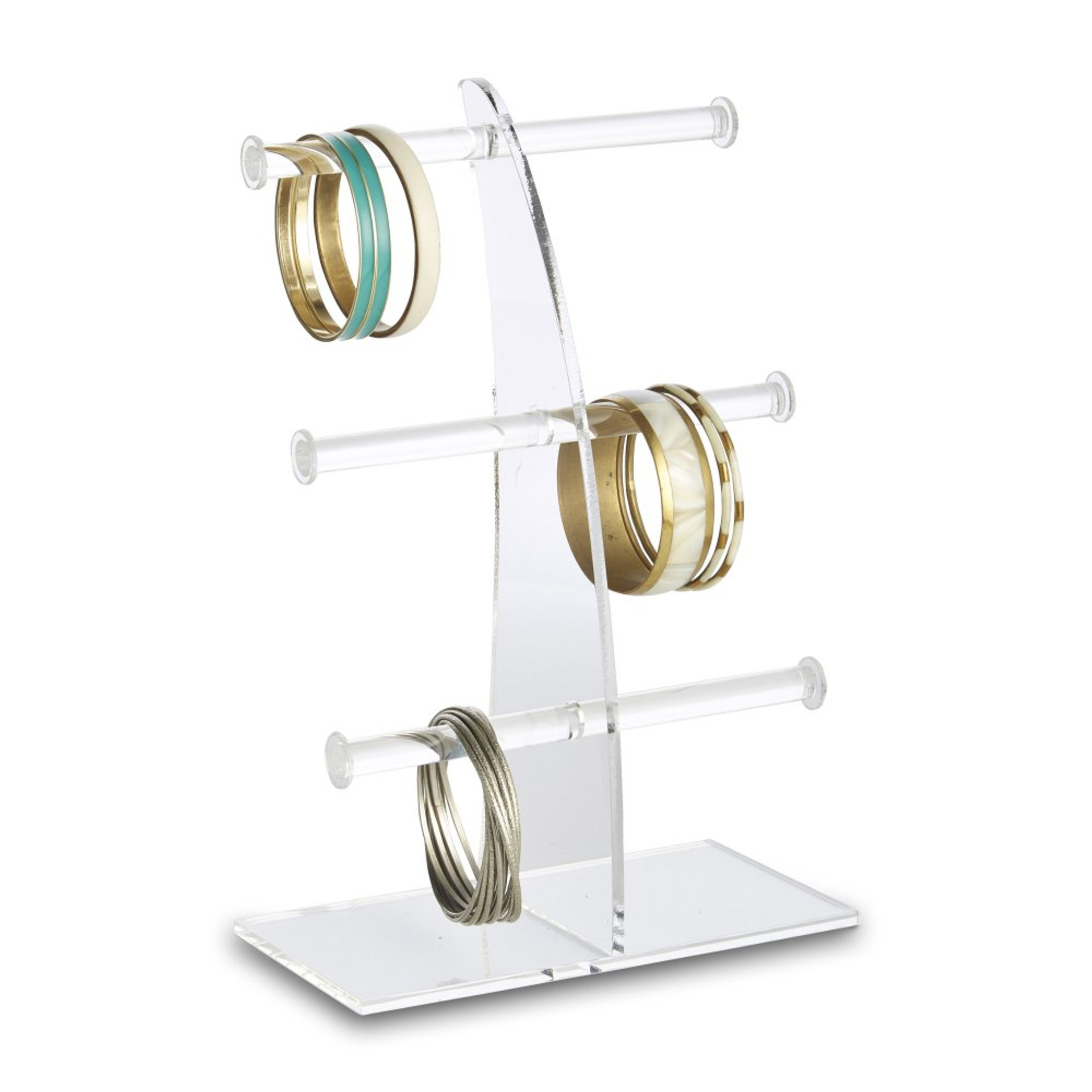 Clear Acrylic Bangle Display Stand 3 Tier H300 x W200 x D100mm