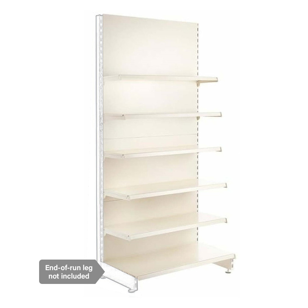 Jura White Retail Shelving Modular Wall Unit 5 x 370mm Shelves