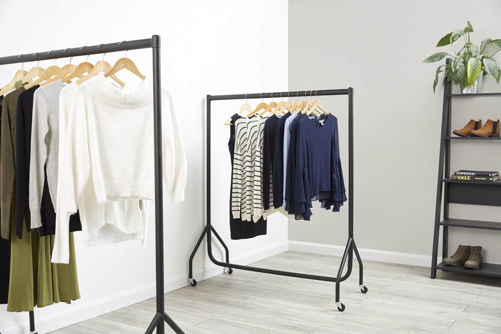 Black Heavy-Duty Clothes Rail - Choice of 2 ft to 6 ft widths