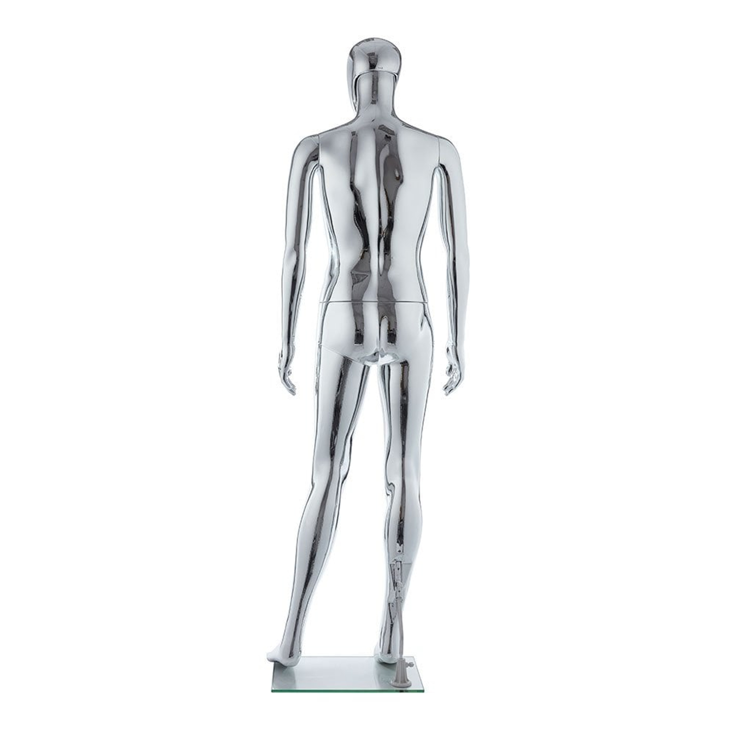 Faceless Mannequin 01 Male Metallic Chrome Eco Friendly Plastic Height 1870mm 
