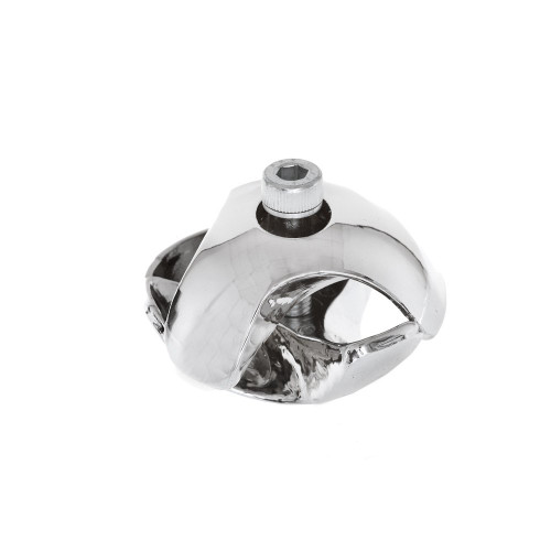 Chrome 2-Way Circular Clamp Fitting for 25mm Dia. Chrome Tube Rail
