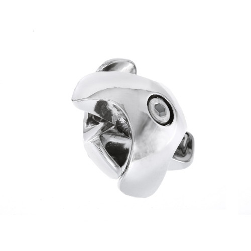 Chrome 3-Way Circular Clamp Fitting for 25mm Dia. Chrome Tube Rail