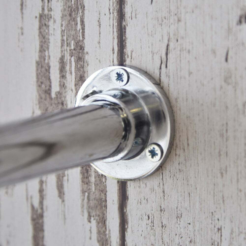 1m Alcove Chrome Tube Hanging Clothes Rail