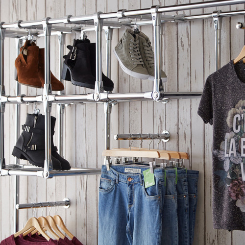 1m Chrome Tube Hanging Rail - 25mm Diameter