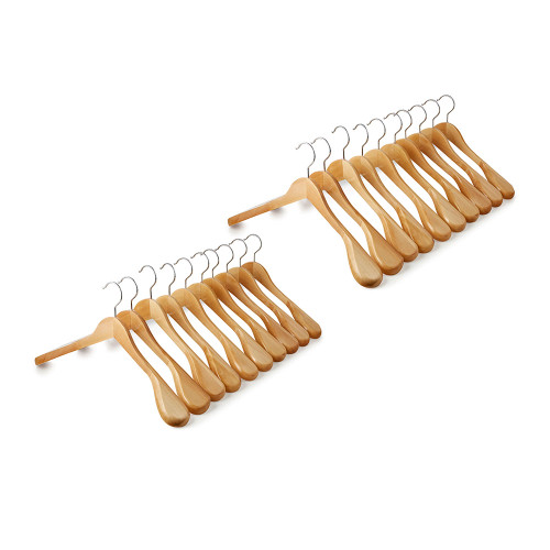Wooden Hangers with Broad Shoulders - 45 cm