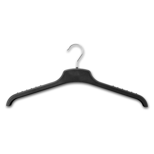 Black Plastic Knitwear Hangers with Textured Arms - 42 cm