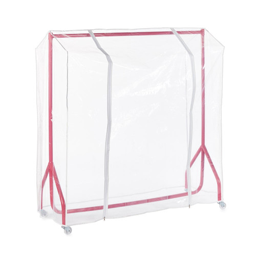 Pink 4ft Wide Children's Heavy-Duty Clothes Rail With Clear Cover