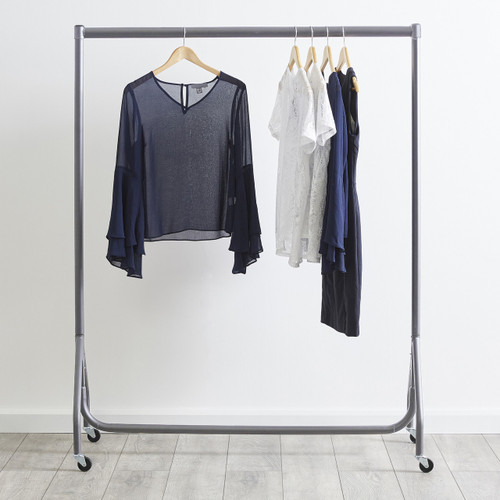 Silver Heavy-Duty Clothes Rail