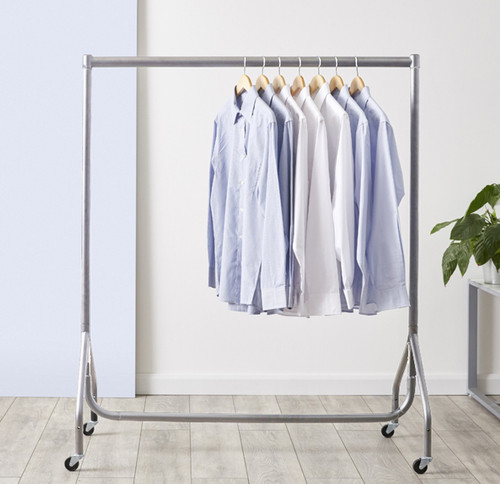 Silver Heavy-Duty Clothes Rail