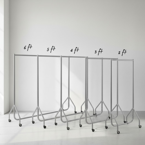 Silver Heavy-Duty Clothes Rail