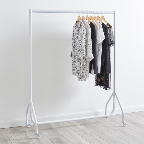 Gloss White Heavy-Duty Clothes Rail