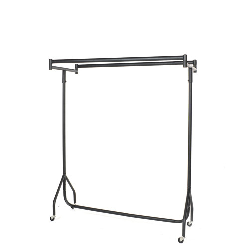 Parallel Black Heavy-Duty Clothes Rail