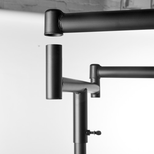 Parallel Black Heavy-Duty Clothes Rail