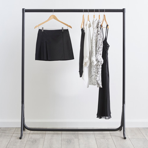 Fishtail Black Heavy-Duty Clothes Rail