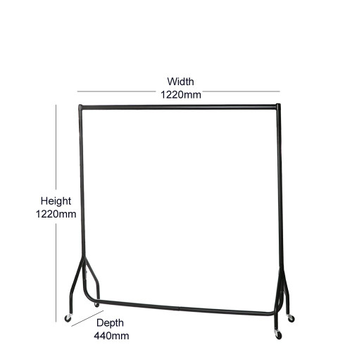 Childrens Black Heavy-Duty Clothes Rail