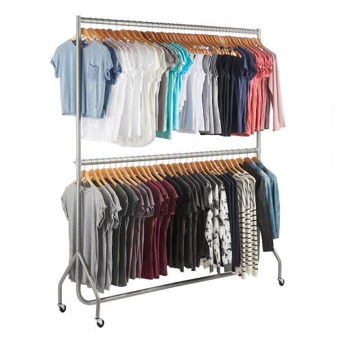 Silver Centre Bar For Heavy Duty Clothes Rail
