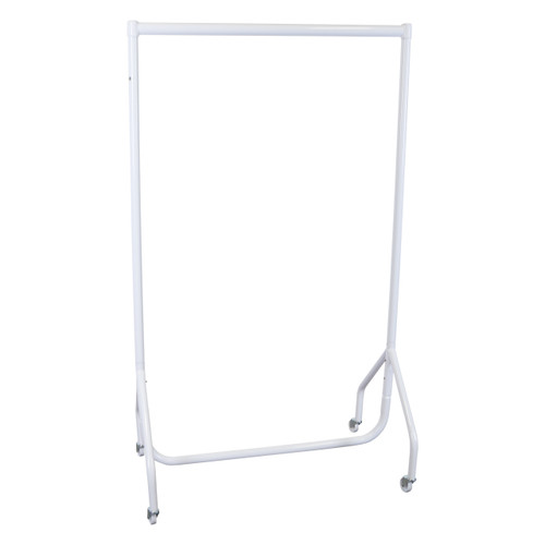 Gloss White Heavy-Duty Clothes Rail With Clear Cover