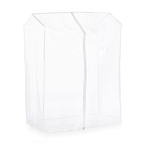 Black Children's Heavy-Duty Clothes Rail With Clear Cover