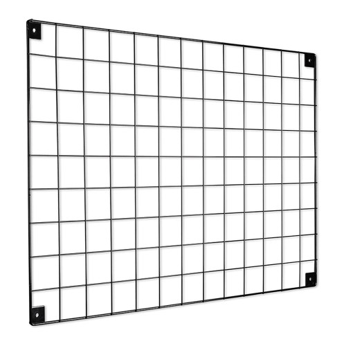 5 x Black Grid Mesh Panels - Built-in Wall Brackets