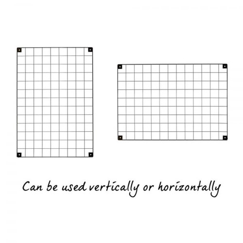5 x Black Grid Mesh Panels - Built-in Wall Brackets