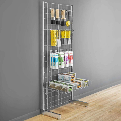 Pair of Heavy Duty L-Legs For Gridwall Mesh