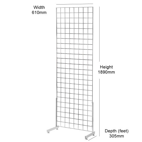 6ft Gridwall Mesh Single Sided Stand