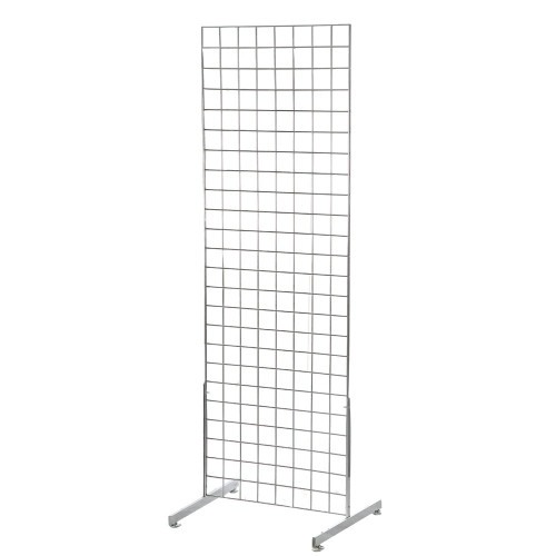 3 x Chrome 6ft Grid Mesh Two Way Stands