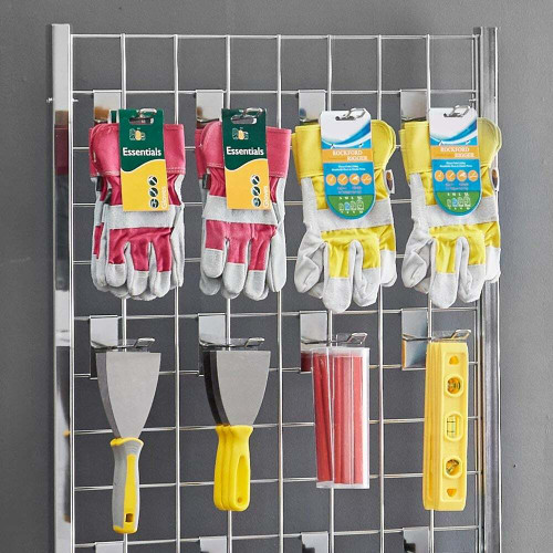 6ft Single-Sided Grid Mesh Display Bundle With 24 x Euro Hooks