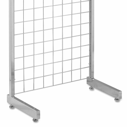 6ft Single-Sided Grid Mesh Display Bundle With 1 x Acrylic Shelf, 2 x Sloping Arms