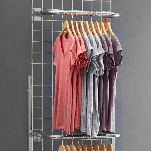 7ft Single-Sided Grid Mesh Display Bundle With 2 x Hanging Rails