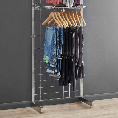 7ft Single-Sided Grid Mesh Display Bundle With 2 x Hanging Rails