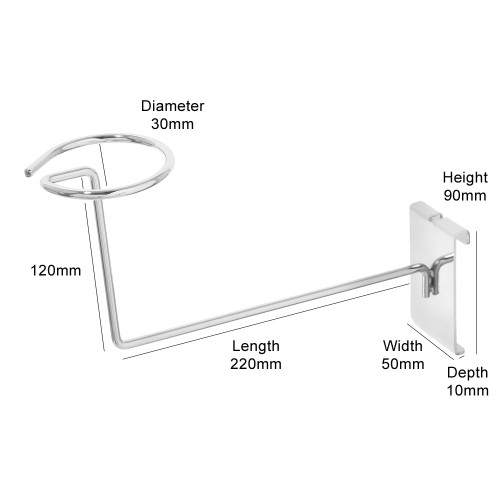 Millinery Arm For Grid Mesh Panels
