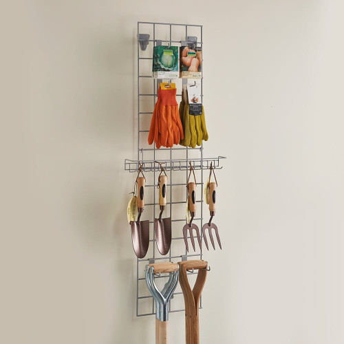 Grey Grid Mesh Storage Kit With 26 Accessories