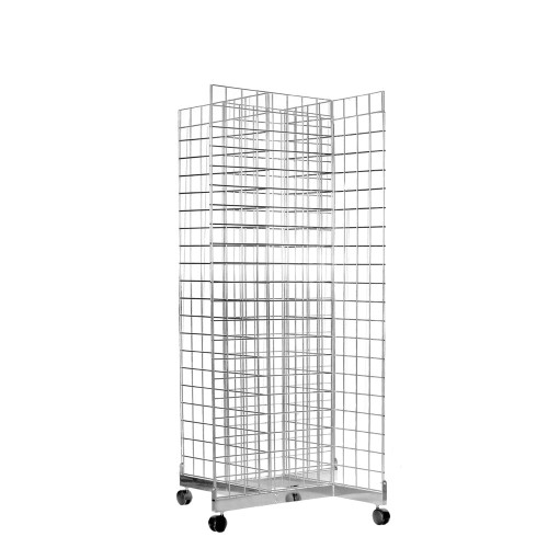 Four-Way Gridwall Mesh Stand - W610 x D610 mm