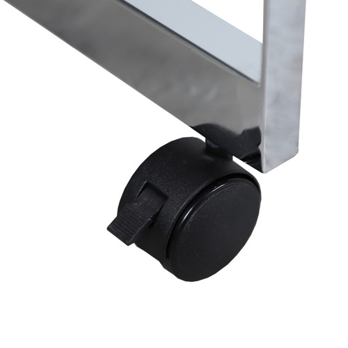 Chrome Grid Mesh 'H' Stand Gondola Stand - W1290 x D624 mm