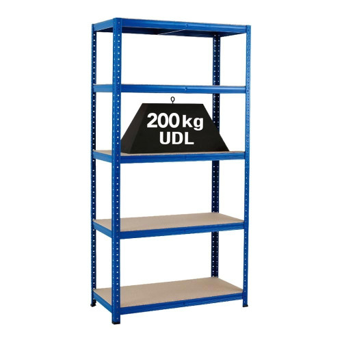 3 x Multipurpose Economy Shelving Units  - Blue - H1780 x W900 x D450 mm