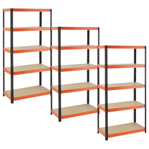 3 x Multipurpose Freestanding Shelving Units - Up to 320Kg UDL Per Shelf - H1800 x W900 x D400 mm