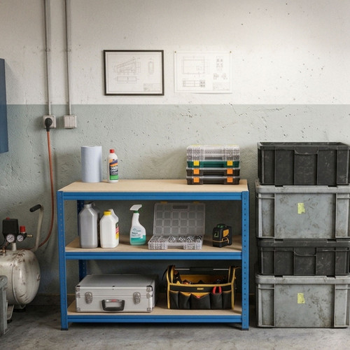 5 x Multipurpose Economy Shelving Units - Blue - H1780 x W900 x D600 mm