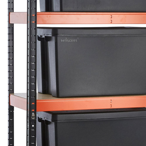 Multipurpose Freestanding Shelving with 4 Storage Boxes - 250Kg UDL/shelf - H1800 x W900 x D400mm
