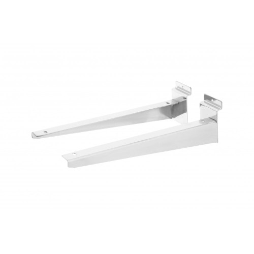 Pair of Slatwall Wooden Shelf Brackets - 300mm